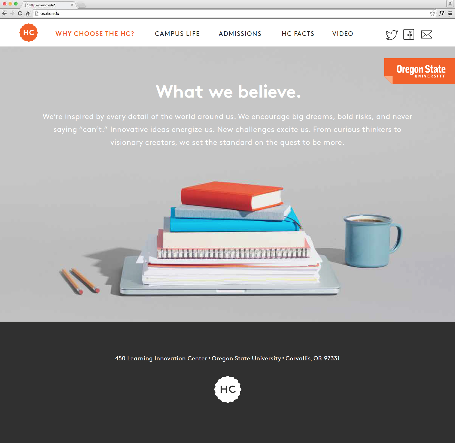 Oregon State Honors College Rebrand visual